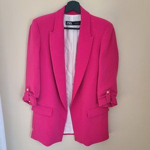 Hot pink blazer Zara size XS